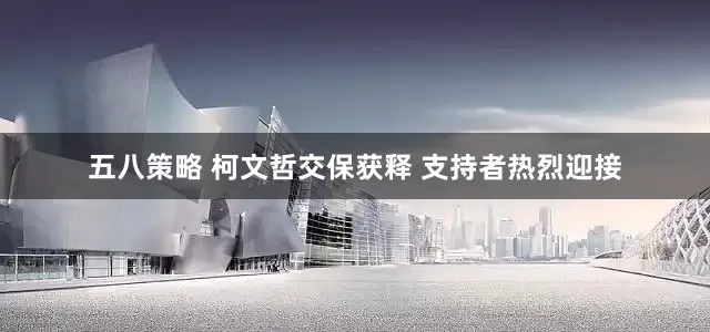 五八策略 柯文哲交保获释 支持者热烈迎接